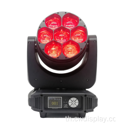 7PCS 40W LED การเคลื่อนที่ของศีรษะสเตจการล้าง